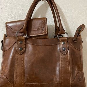 Frye Melissa satchel bag and wallet
